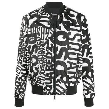 logo print bomber jacket