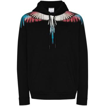 Wings print hoodie