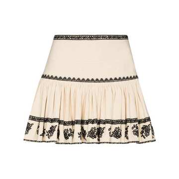 Russell embroidered gathered skirt