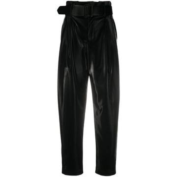 high-waisted trousers