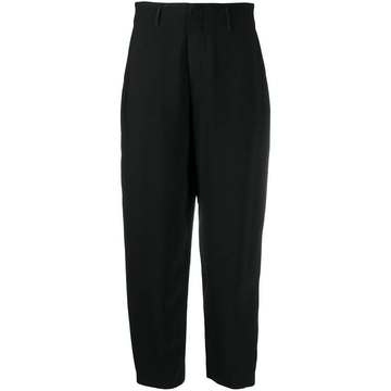 high waisted cropped trousers