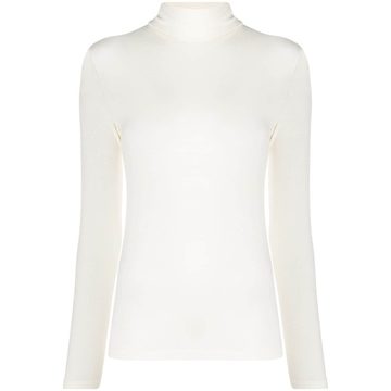 fitted roll-neck top