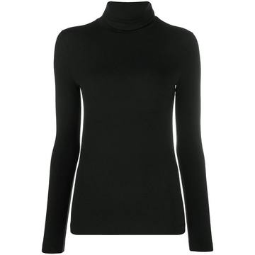 fitted roll-neck jumper