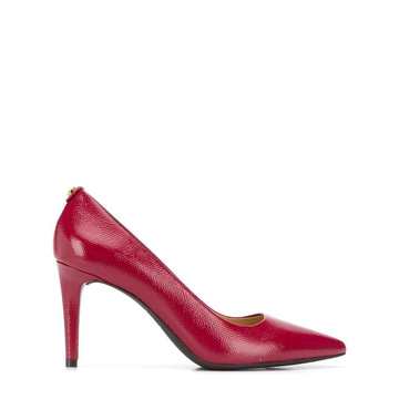 textured point-toe pumps