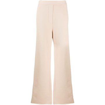 wide-leg cotton track pants