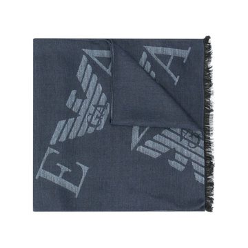 logo print knitted scarf