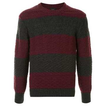 colour block-print jumper