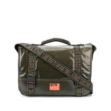 logo strap messenger bag