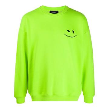 long-sleeved smiley print jumper