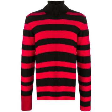 striped roll-neck jumper