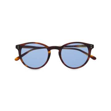 round blue-tint sunglasses