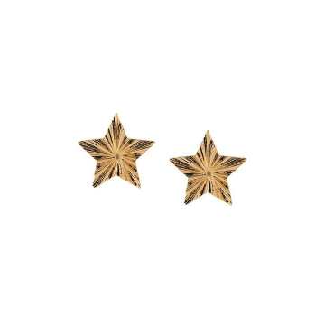 star hammered earrings