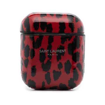 red leopard print airpods case