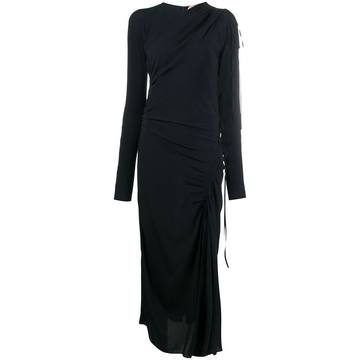 asymmetric mid-length dress