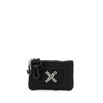 logo zipped purse