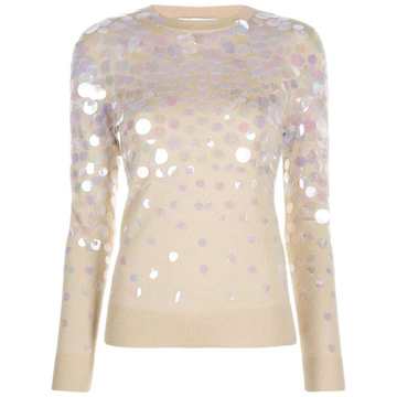 oversized sequin embellished jumper