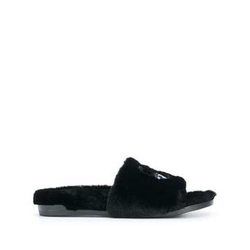 faux fur sliders