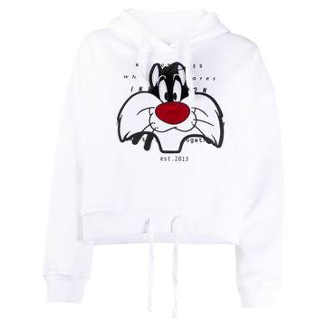 Sylvester patch cropped hoodie