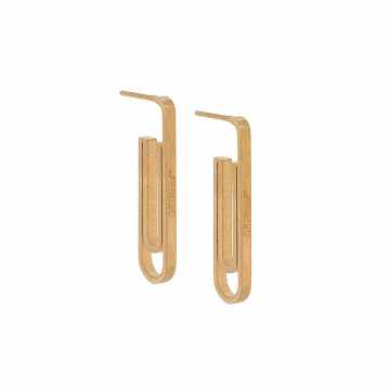 PAPERCLIP EARRINGS GOLD NO COLOR