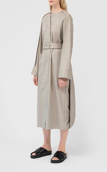 Cotton-Blend Belted Trench Coat展示图