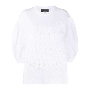 broderie anglaise panelled blouse