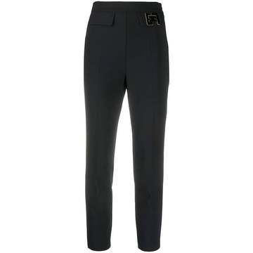 slim fit cropped trousers