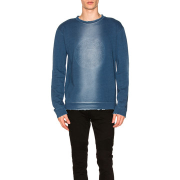 Destroyed Indigo Sweatshirt