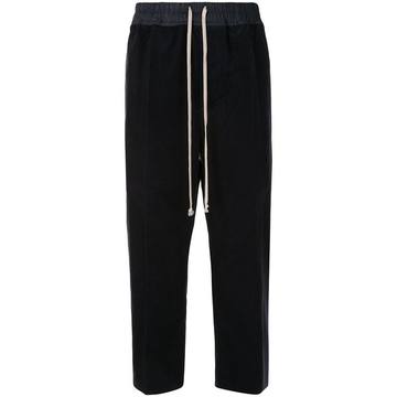 drawstring-waist cropped trousers