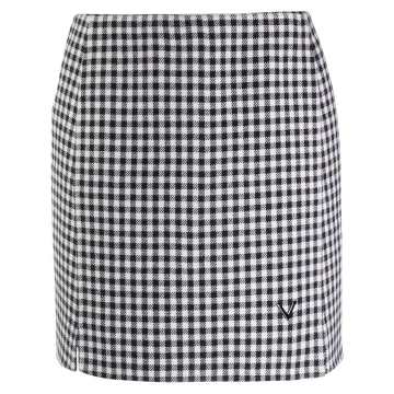 gingham-check mini-skirt