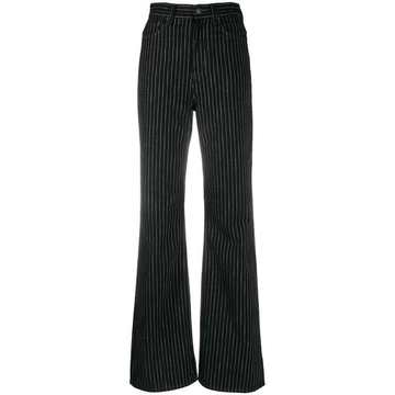 1990 pinstripe flared jeans