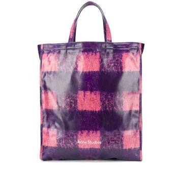 check-print tote-bag