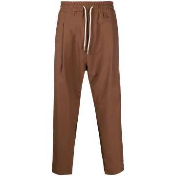 drawstring cropped trousers