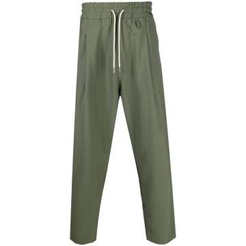 drawstring cropped trousers