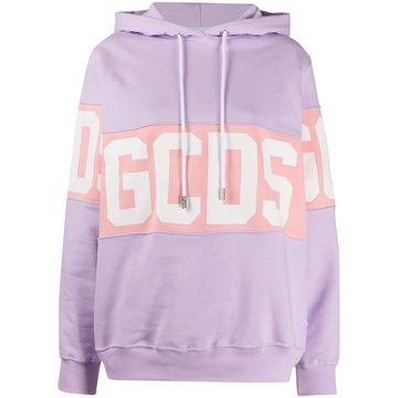 colour-block hooded logo sweatshirt