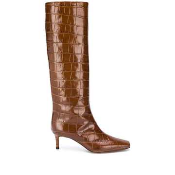 croco-effect boots