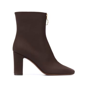 zip-up ankle boots