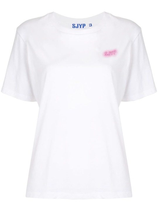 logo print short-sleeved T-shirt展示图