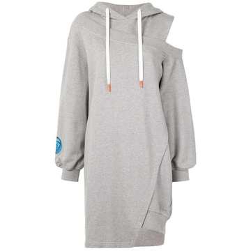 long-length asymmetric hoodie