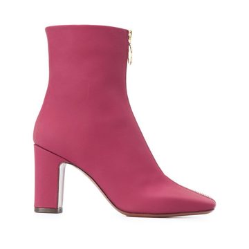 front zip ankle boots