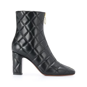 square toe quilted boots