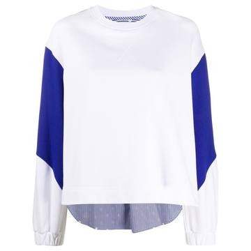 panelled cotton sweatshirt