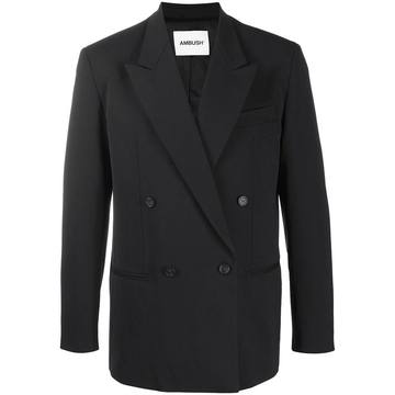 peak-lapel double-breasted blazer