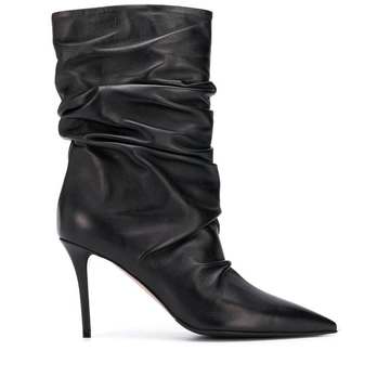 ruched ankle boots