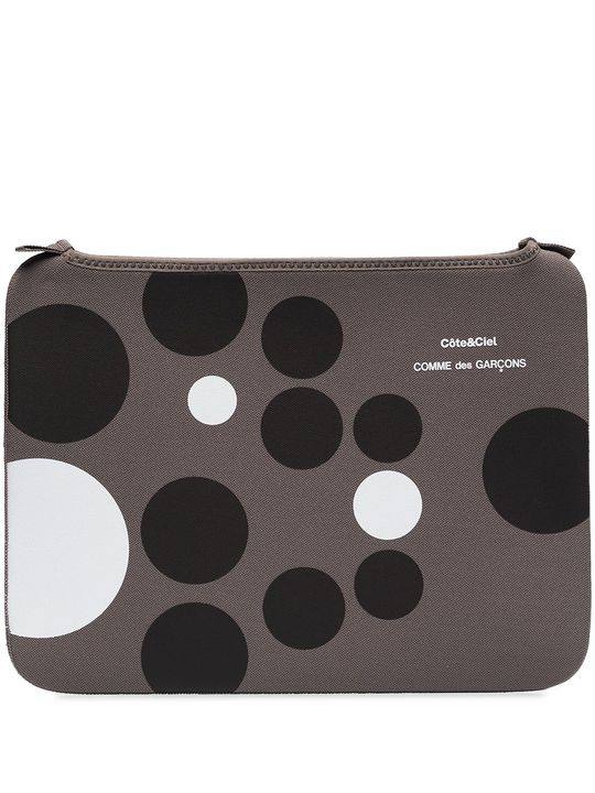 X Côte & Ciel grey 6 inch iPad polka dot neoprene pouch展示图