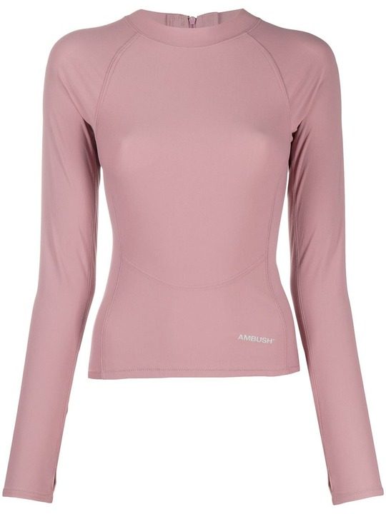 pink scuba long-sleeve top展示图