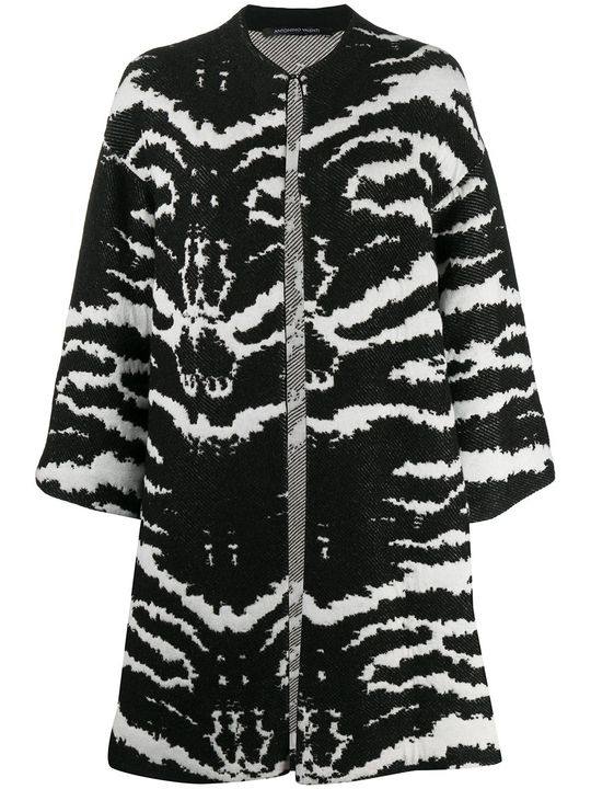 animal-print mid-length coat展示图