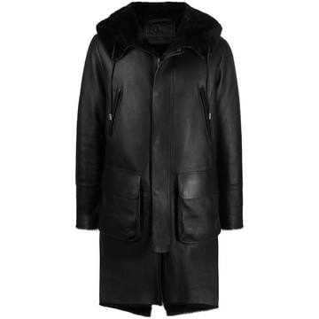 zip-through hooded coat