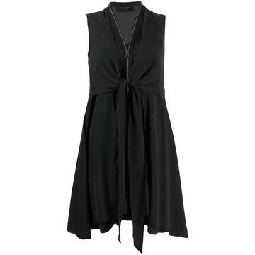 V-neck zipped up dress