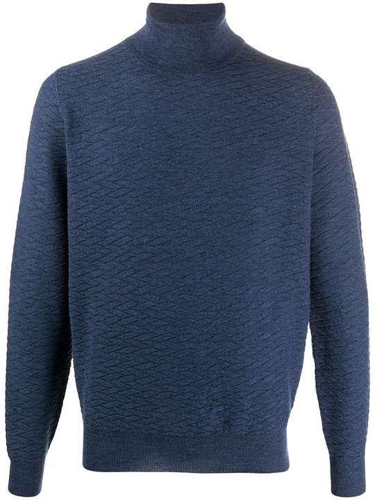 rib-trimmed wool jumper展示图