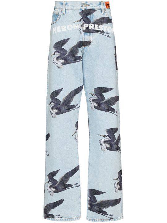 Bird print jeans展示图